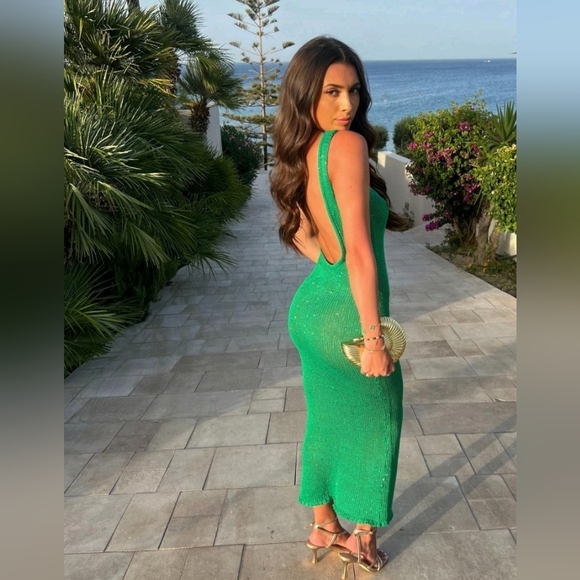 Sorell UK NWTs Isadora Backless Dress - Emerald - Picture 2 of 8